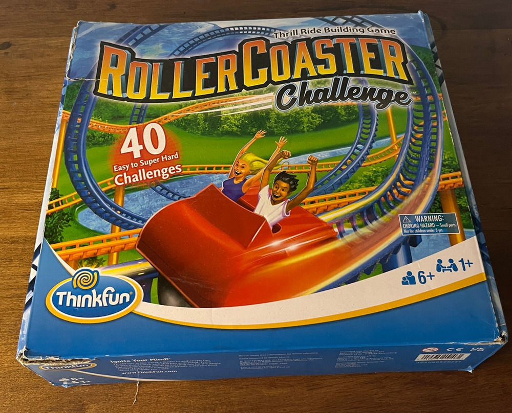 ThinkFun Roller Coaster Challenge STEM Building Game 40 Challenges Complete
